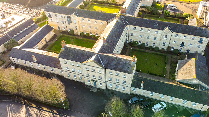 Drone photo of St. Georges Court